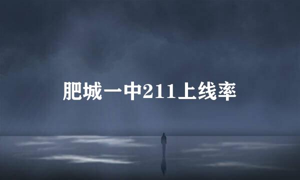 肥城一中211上线率