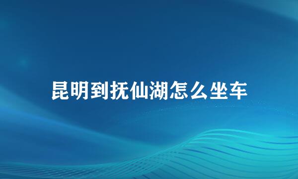 昆明到抚仙湖怎么坐车