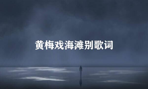 黄梅戏海滩别歌词