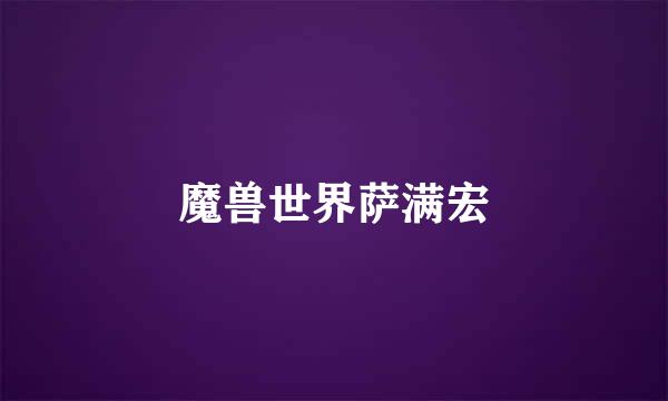魔兽世界萨满宏