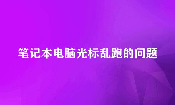 笔记本电脑光标乱跑的问题
