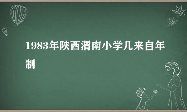 1983年陕西渭南小学几来自年制
