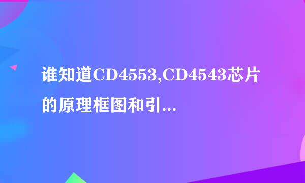 谁知道CD4553,CD4543芯片的原理框图和引脚强天名景换功能
