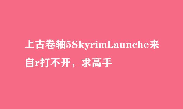 上古卷轴5SkyrimLaunche来自r打不开，求高手