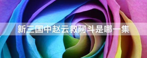 新三国中赵云救阿斗是哪一集