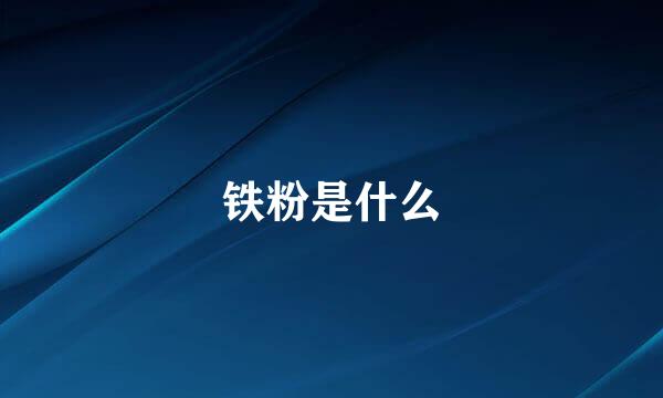 铁粉是什么