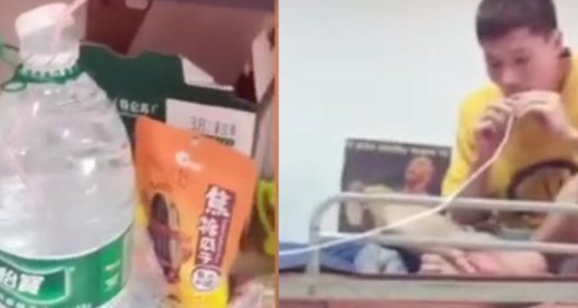 体育生用2米长吸管床上喝水,他为什么这么做?