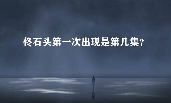 佟石头第一次出现是第几集？