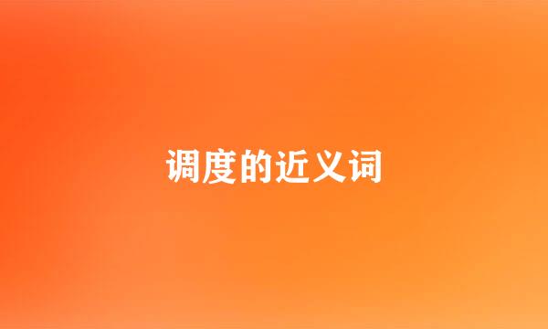 调度的近义词