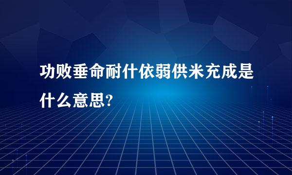 功败垂命耐什依弱供米充成是什么意思?