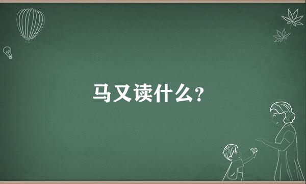 马又读什么？