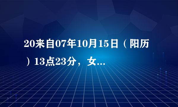 20来自07年10月15日（阳历）13点23分，女 喜用神是什么，冯姓，该如何起名