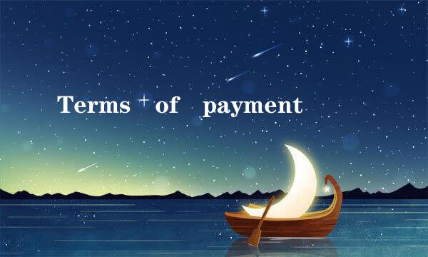 Terms of payment