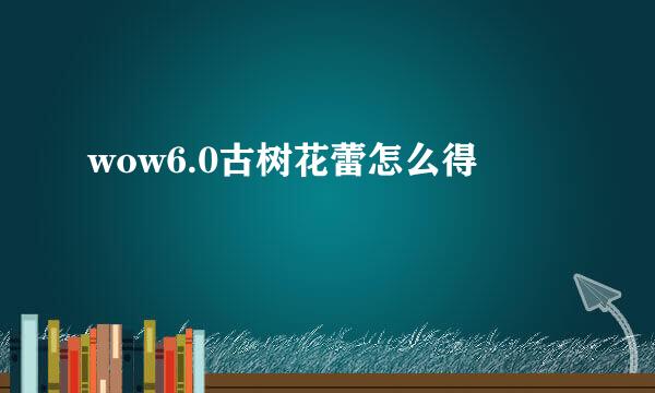 wow6.0古树花蕾怎么得