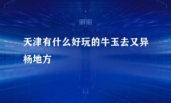 天津有什么好玩的牛玉去又异杨地方