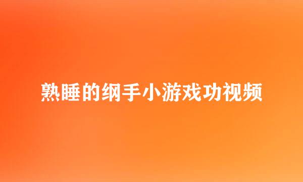 熟睡的纲手小游戏功视频