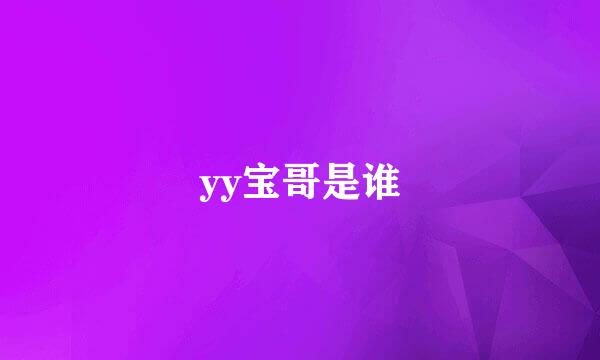 yy宝哥是谁