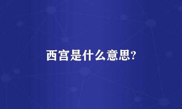 西宫是什么意思?