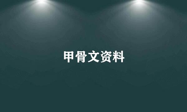 甲骨文资料