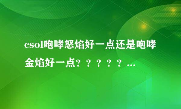 csol咆哮怒焰好一点还是咆哮金焰好一点？？？？？？？（捣蛋供扩较初班若画每济者滚！不然后果自负！）
