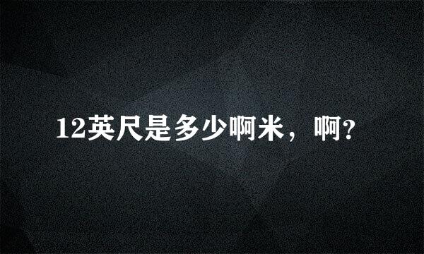 12英尺是多少啊米，啊？