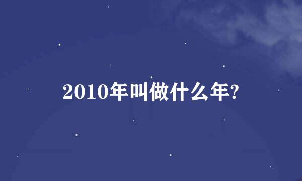 2010年叫做什么年?