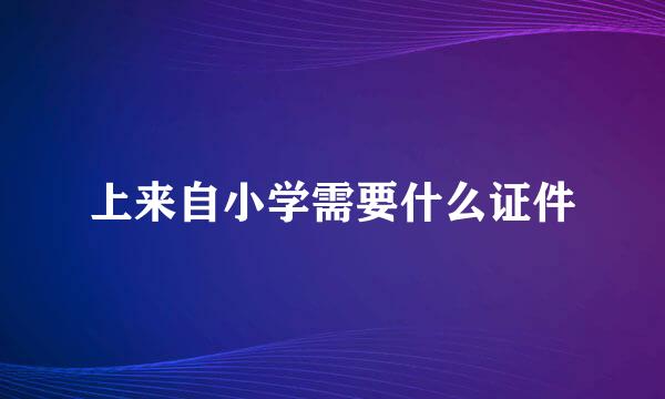 上来自小学需要什么证件