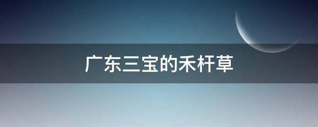 广东三宝的禾杆草