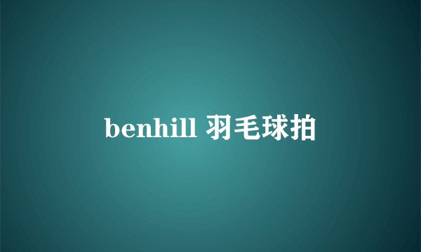 benhill 羽毛球拍