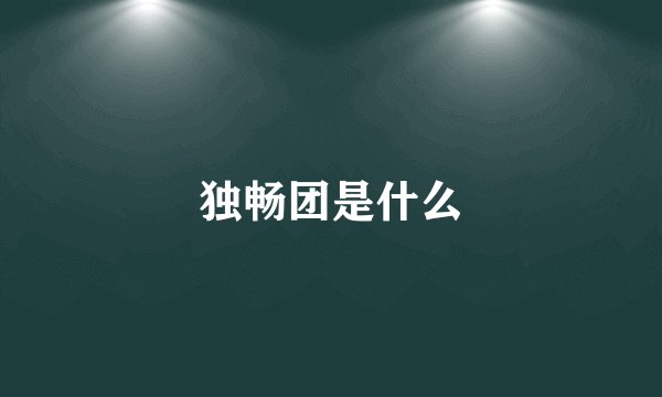 独畅团是什么