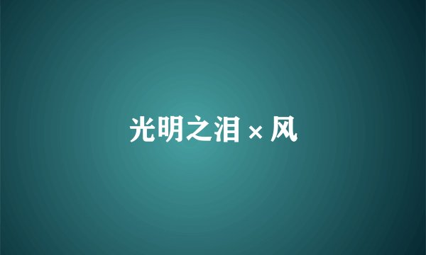 光明之泪×风