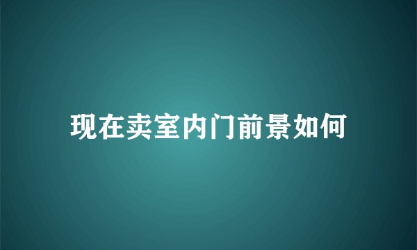 现在卖室内门前景如何
