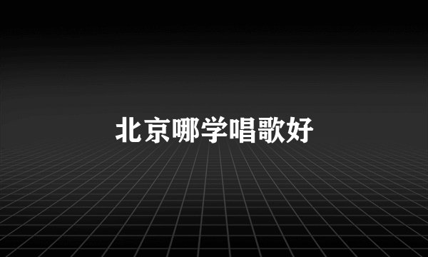 北京哪学唱歌好