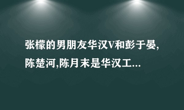 张檬的男朋友华汉V和彭于晏,陈楚河,陈月末是华汉工作室联合创始人?