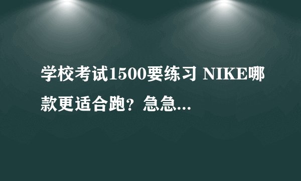学校考试1500要练习 NIKE哪款更适合跑？急急急，谢谢