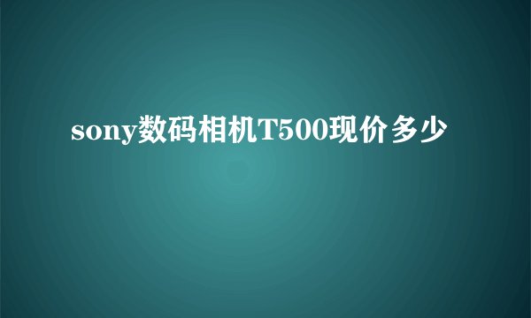 sony数码相机T500现价多少