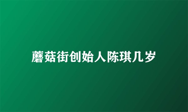 蘑菇街创始人陈琪几岁