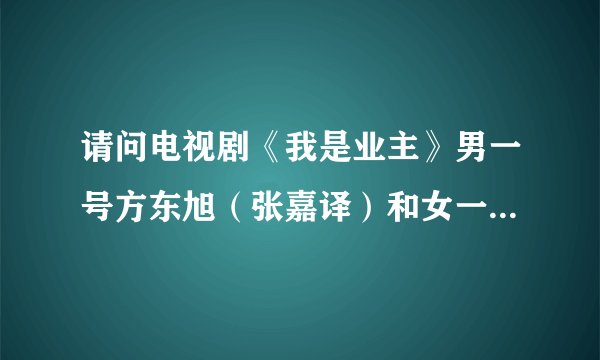 请问电视剧《我是业主》男一号方东旭（张嘉译）和女一号（林冬梅）在现实生活中，是夫妻么？谢谢！