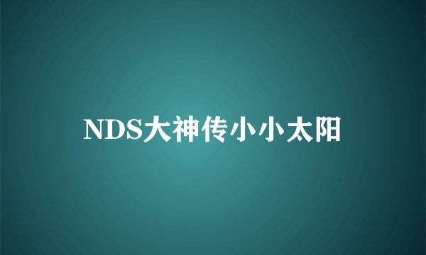 NDS大神传小小太阳