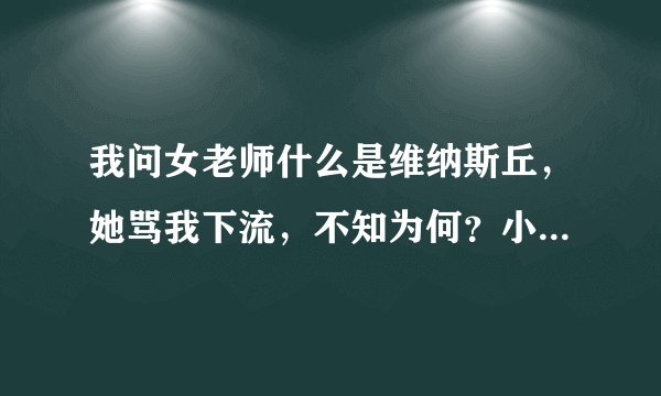 我问女老师什么是维纳斯丘，她骂我下流，不知为何？小说看到的
