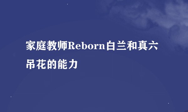 家庭教师Reborn白兰和真六吊花的能力