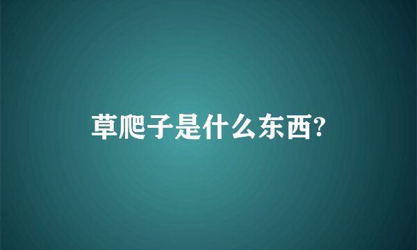 草爬子是什么东西?