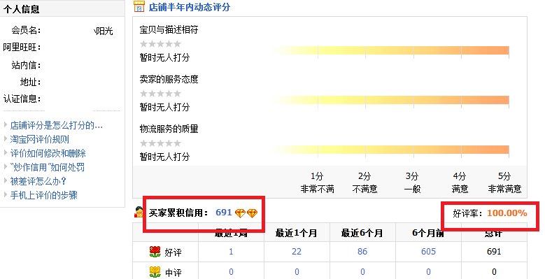 怎么查看自己淘宝账户上的买家好评率？
