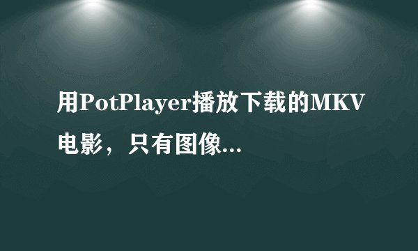 用PotPlayer播放下载的MKV电影，只有图像没有声音，是怎么回事？