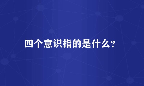 四个意识指的是什么？