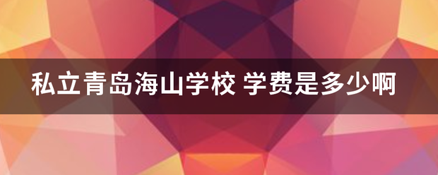 私立青岛海山学校