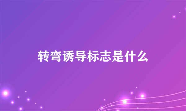 转弯诱导标志是什么