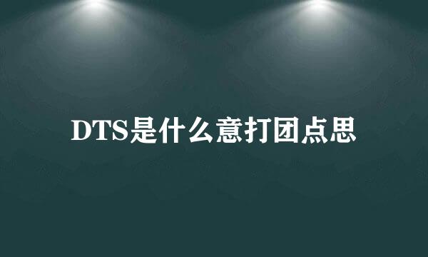 DTS是什么意打团点思