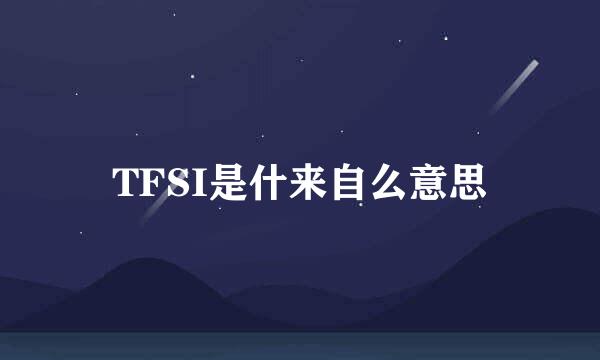 TFSI是什来自么意思