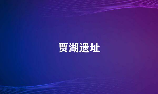 贾湖遗址